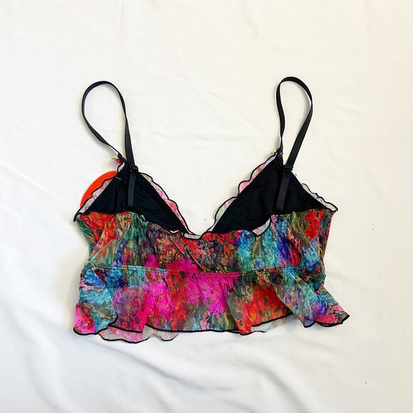 Floral Print Bralette Crop Top - Picture 2 of 2